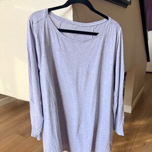 J.Jill 100% Pima Cotton long sleeve Tee.  Beautiful heathered light lavender.